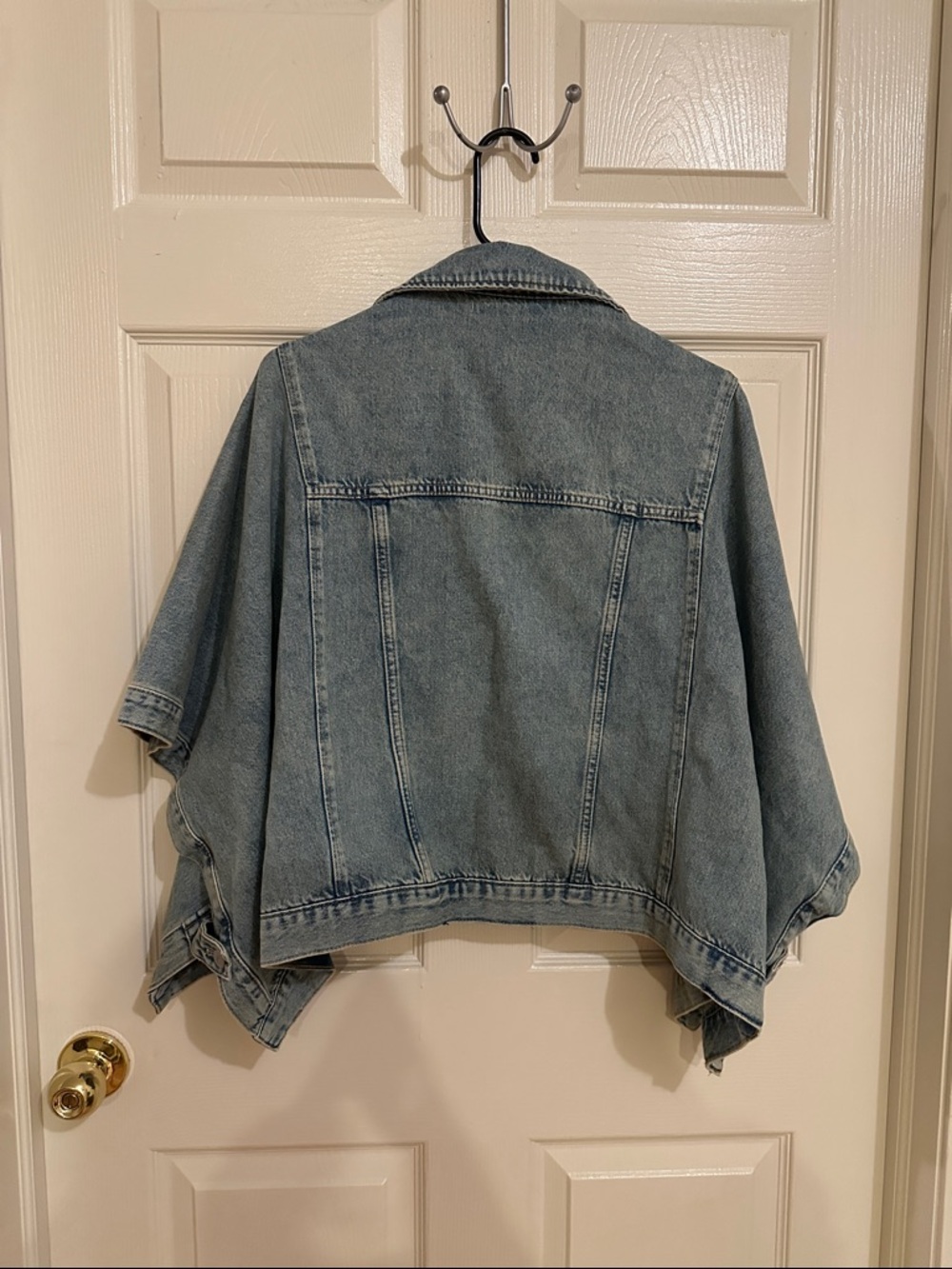 The Weston Cape Denim Boyfriend Jacket - Picture 6 of 8